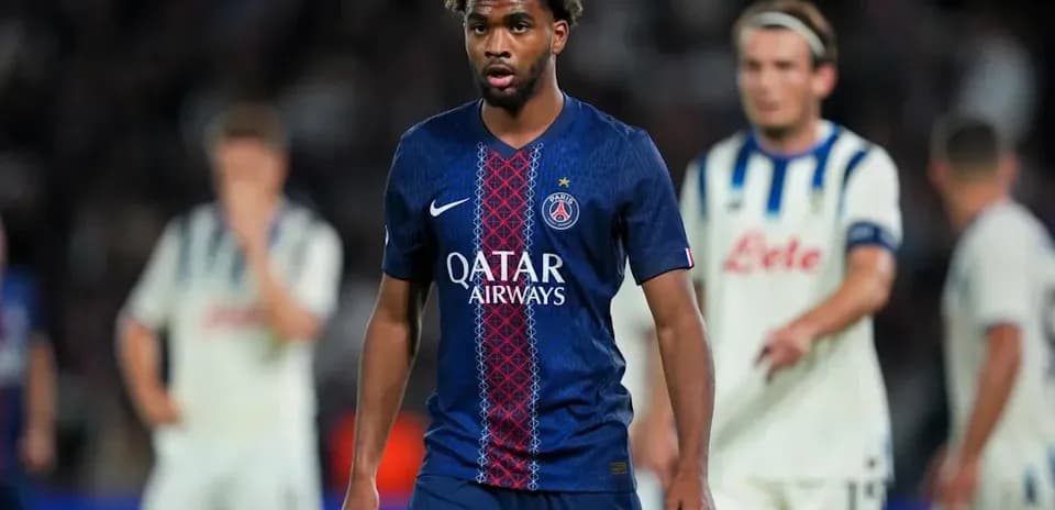 PSG player walking on the pitch during match