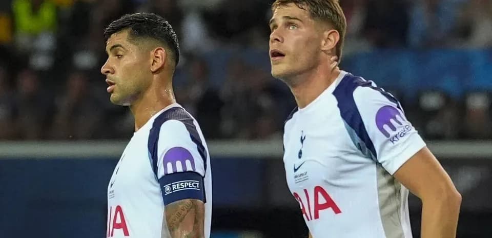 Two Tottenham players during a match