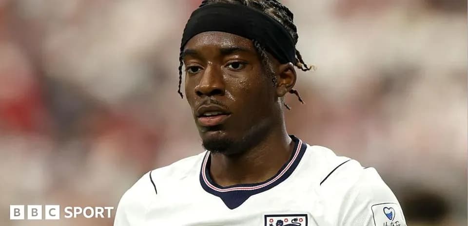 Player wearing England kit during a match