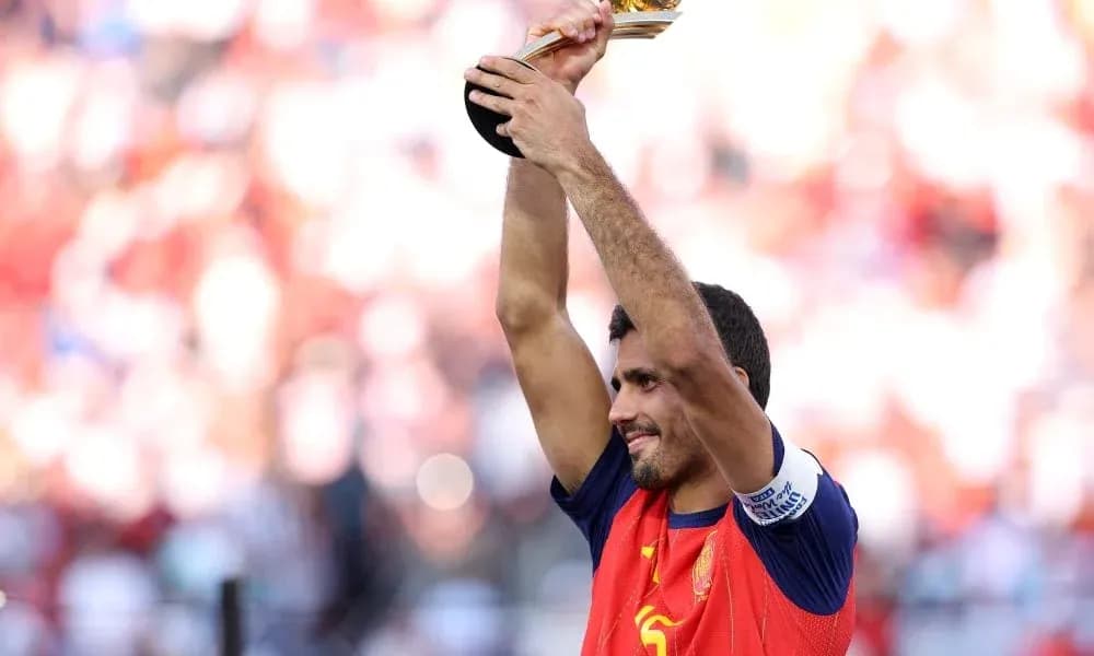 Player celebrating with trophy after winning tournament