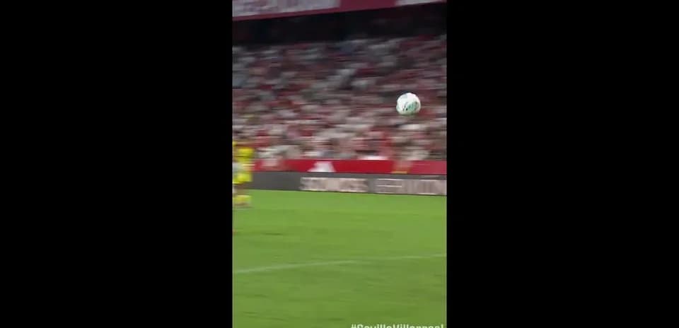 Final score display of Sevilla vs Villarreal.
