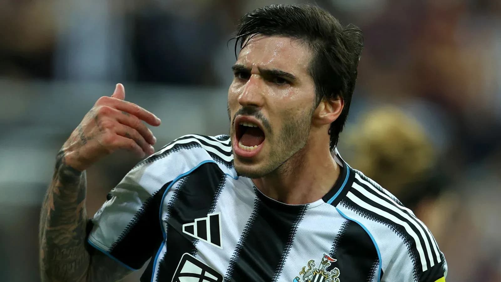 Player celebrating passionately during a match