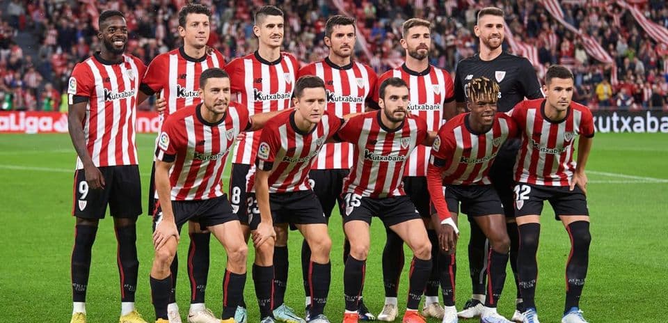 Athletic Club team photo before La Liga match