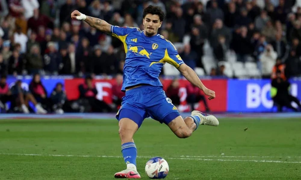 Player kicking the ball during a match