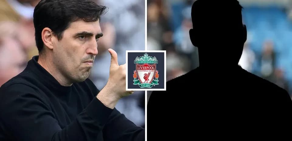 Manager gesturing during match with Liverpool logo