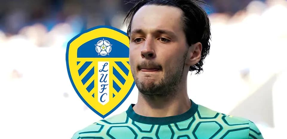Goalkeeper in Leeds United kit with club logo