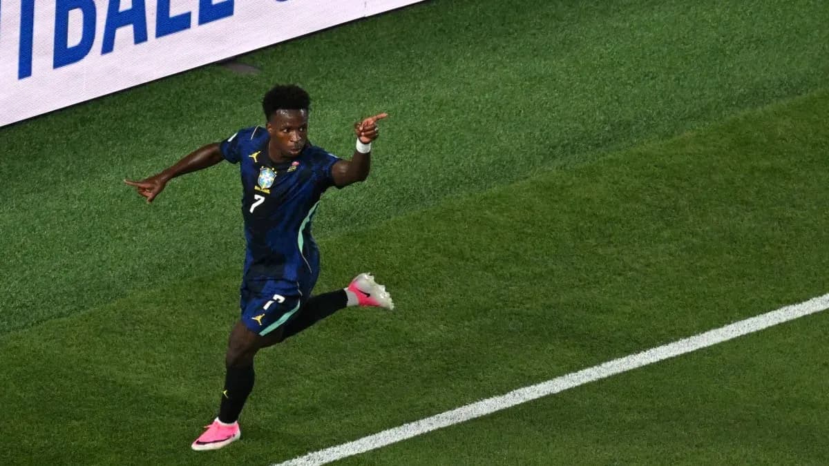 Player celebrating a goal on the field