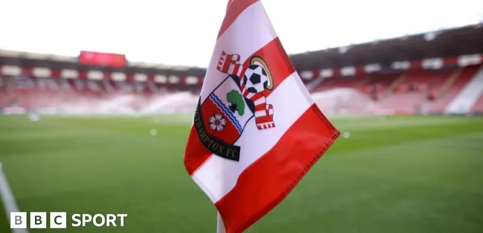 Southampton FC corner flag at stadium pitch