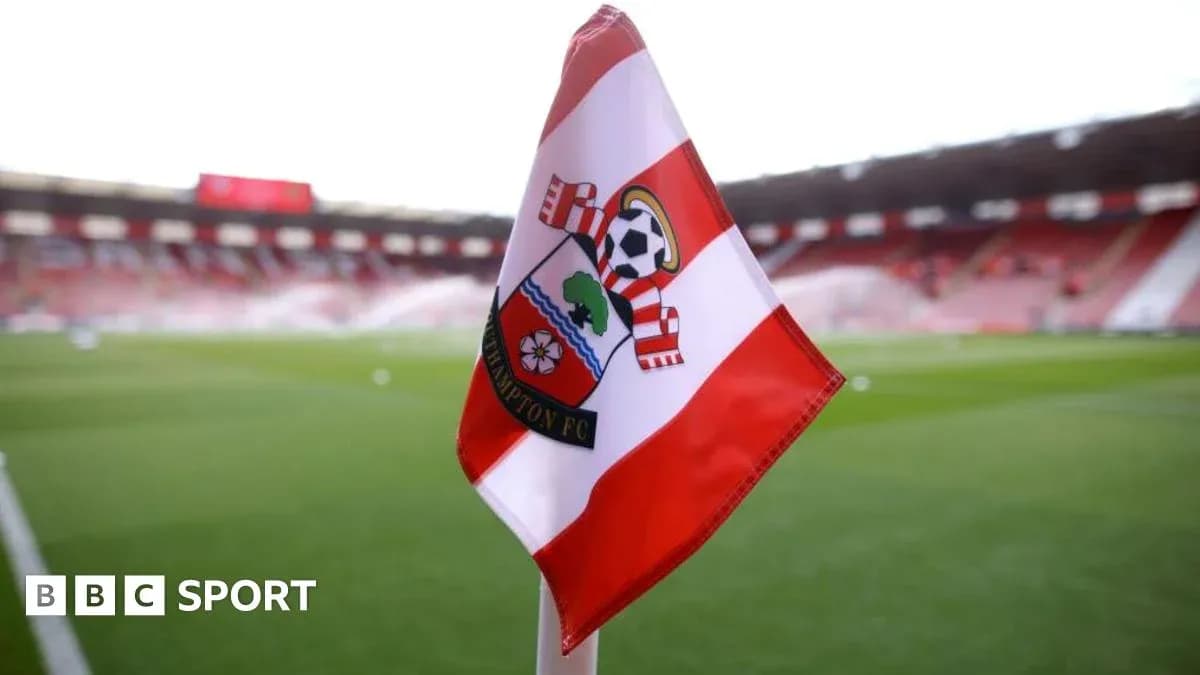 Southampton FC corner flag at stadium pitch