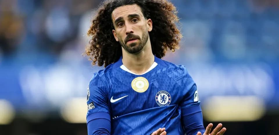 Player in Chelsea kit during match action