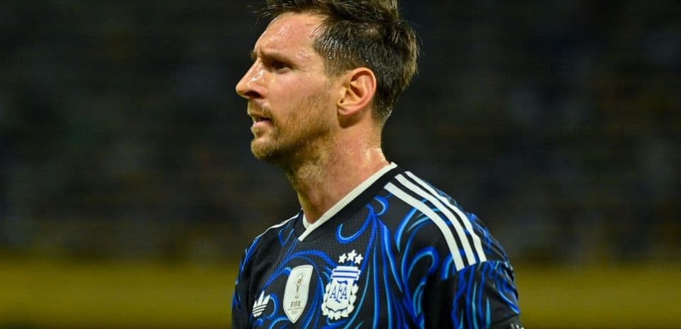 Player in Argentina kit during a match