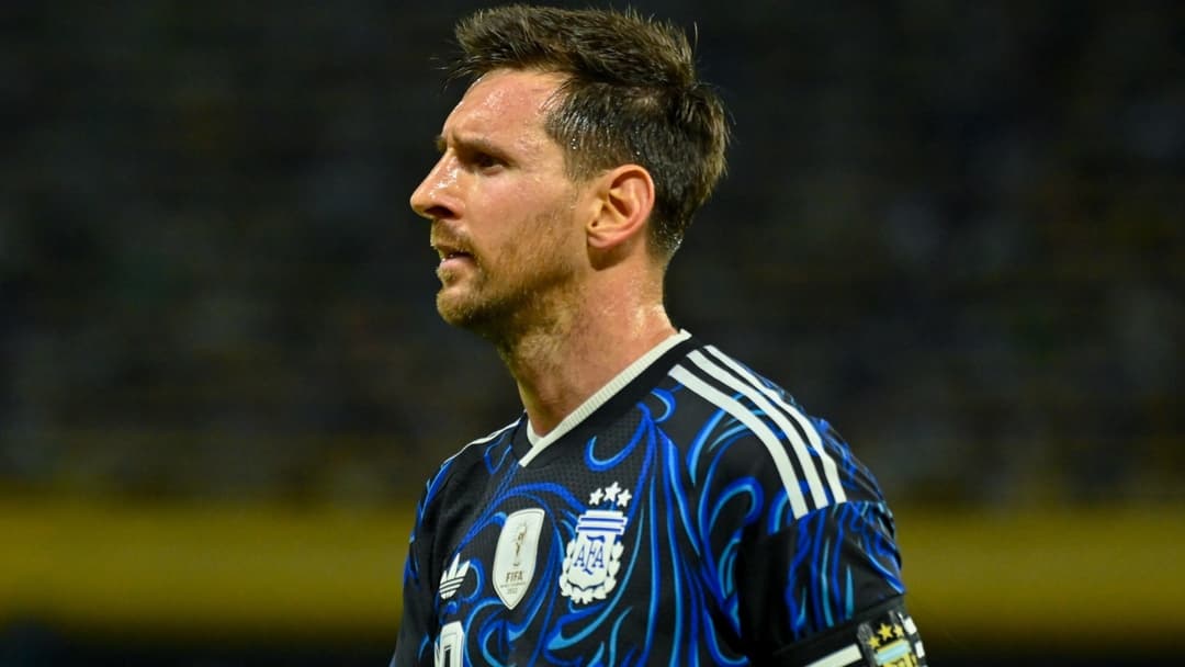 Player in Argentina kit during a match