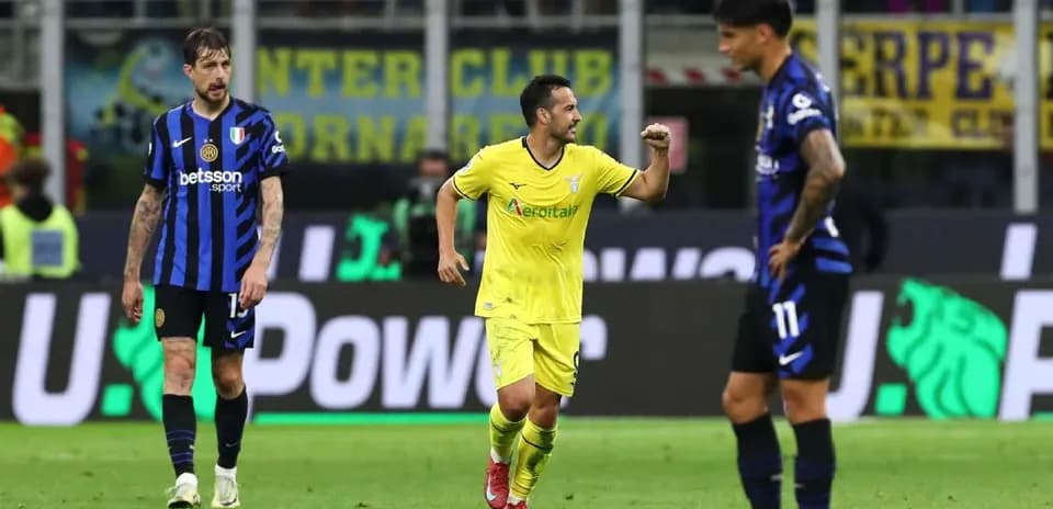 Lazio player celebrating during Serie A match