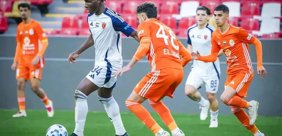 Players in action during Al Sharjah U23 match