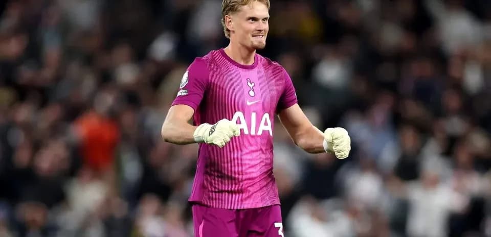 Goalkeeper celebrating during a match for Tottenham