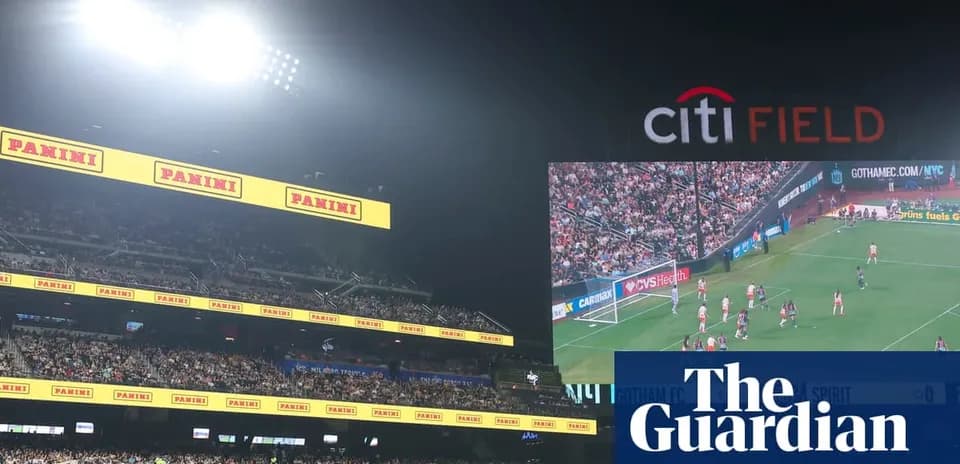Gotham FC match displayed on large screen at Citi Field