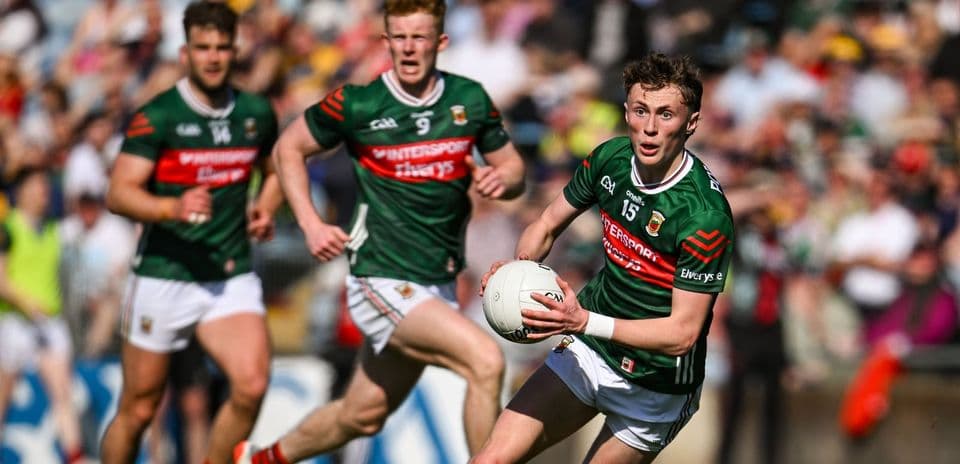Mayo players in action during a football match