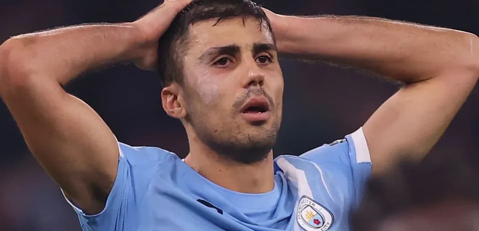 Player with hands on head after missed opportunity