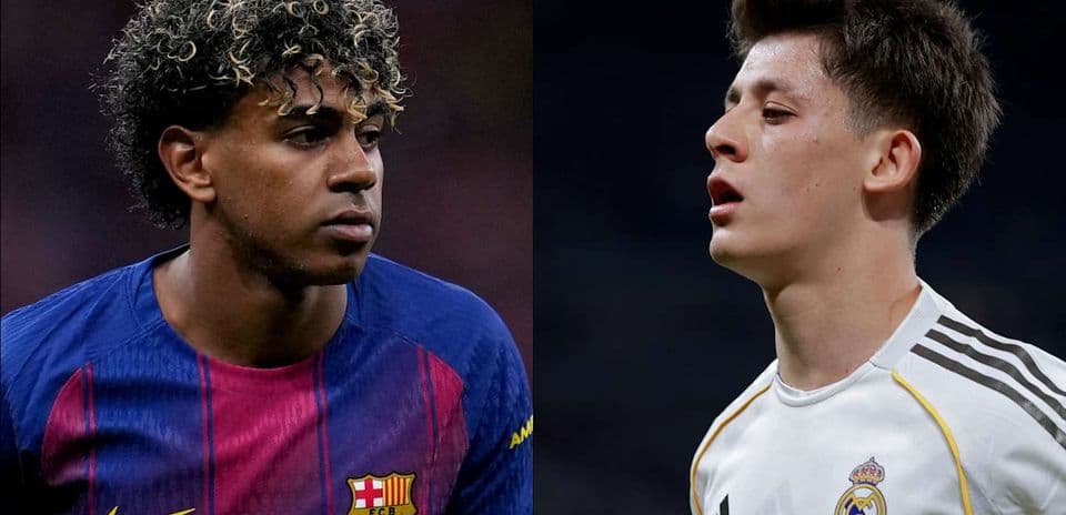 Players from Barcelona and Real Madrid in profile
