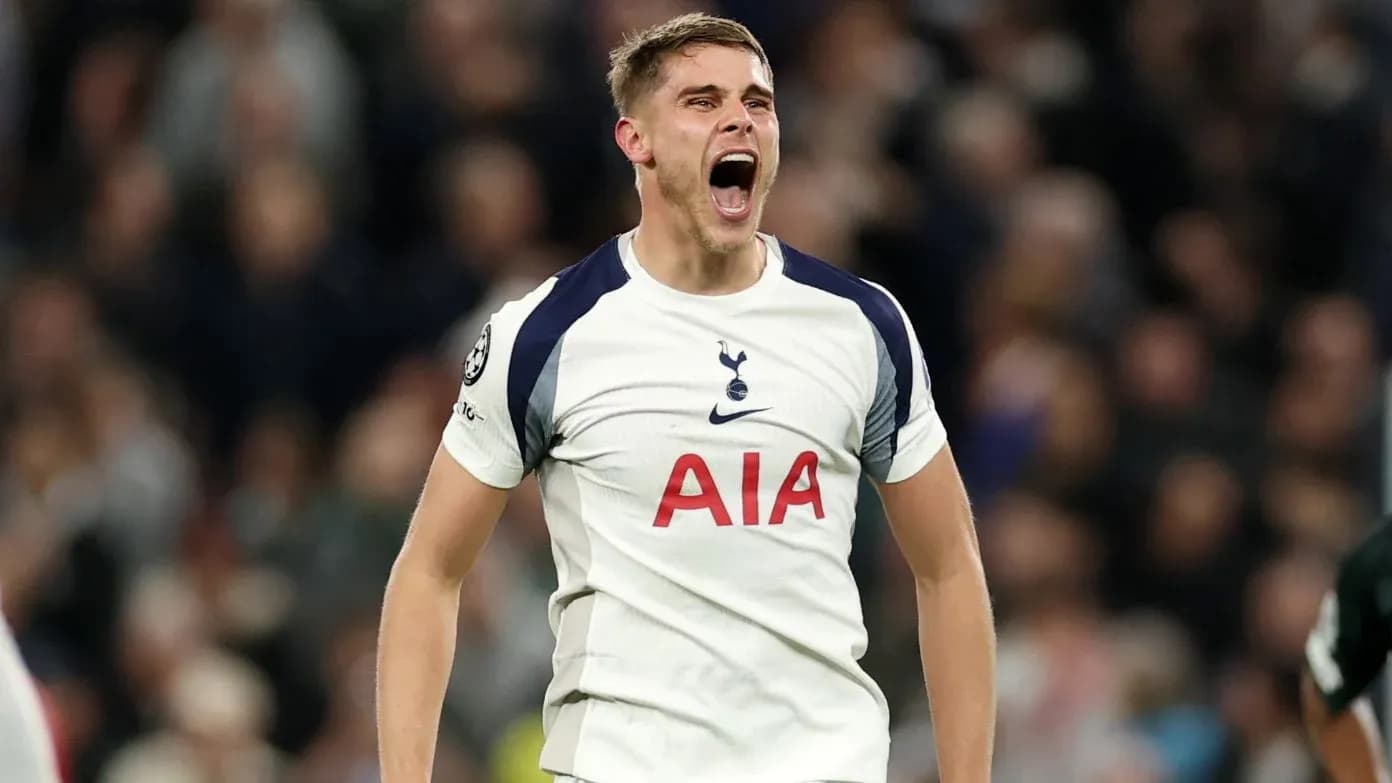 Player celebrating during a Champions League match
