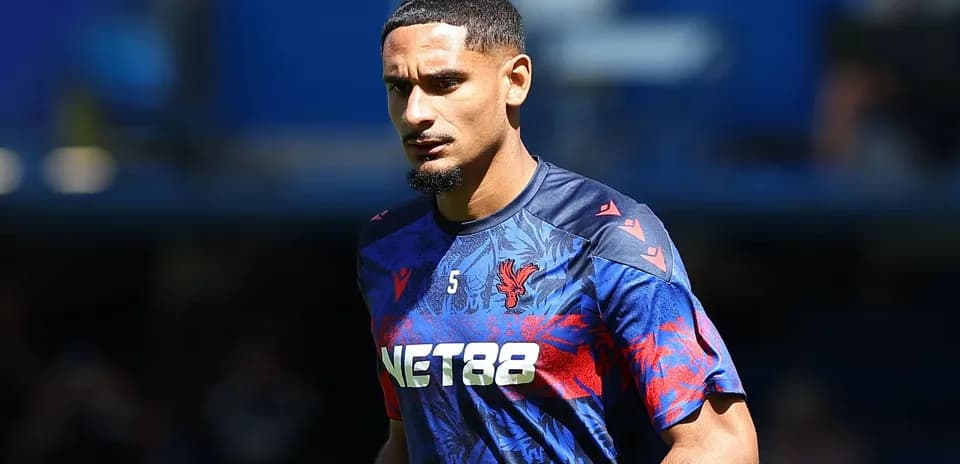 Player wearing Crystal Palace jersey on the field