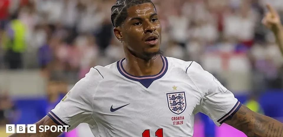 Player celebrating during England match against Croatia