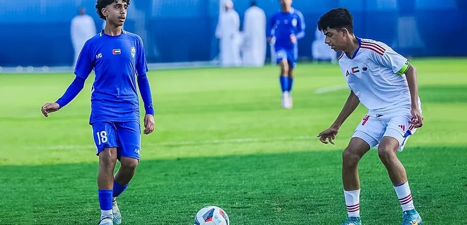 Ittihad Kalba U23 players during football match