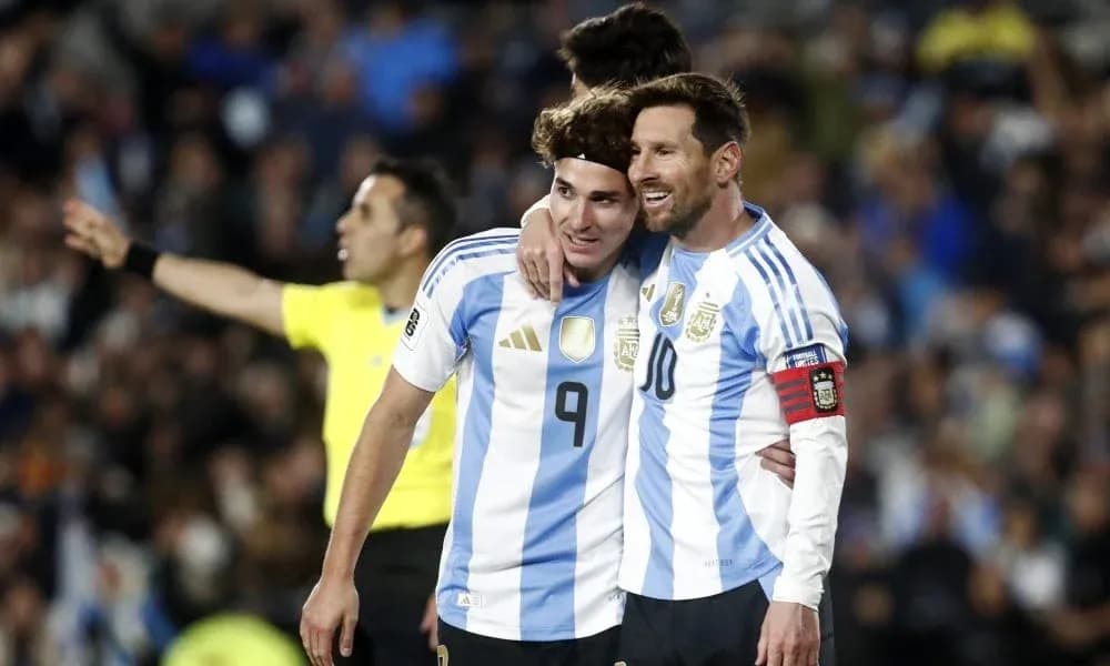 Argentina players celebrating during a match