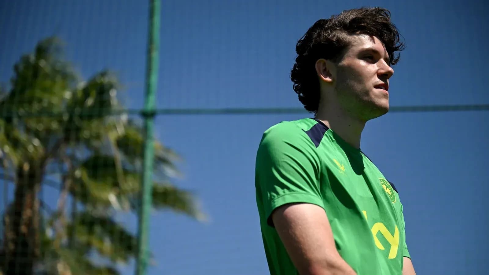 Player in green jersey during training session