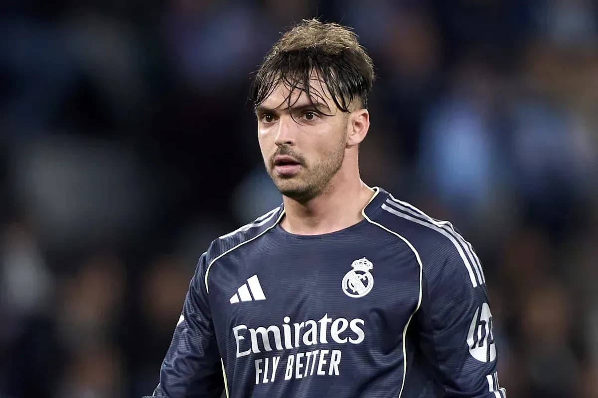 Goalkeeper in Real Madrid uniform during match