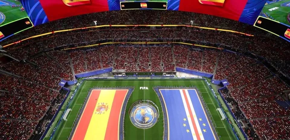 Stadium filled with fans before Spain vs. Cape Verde match