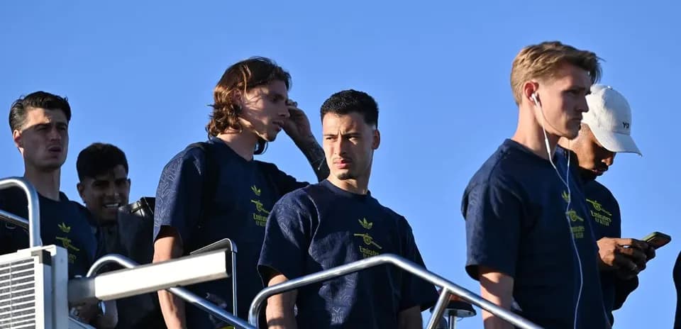 Players walking down steps at training facility