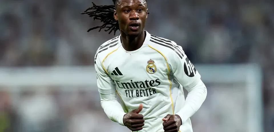 Player running during a match for Real Madrid