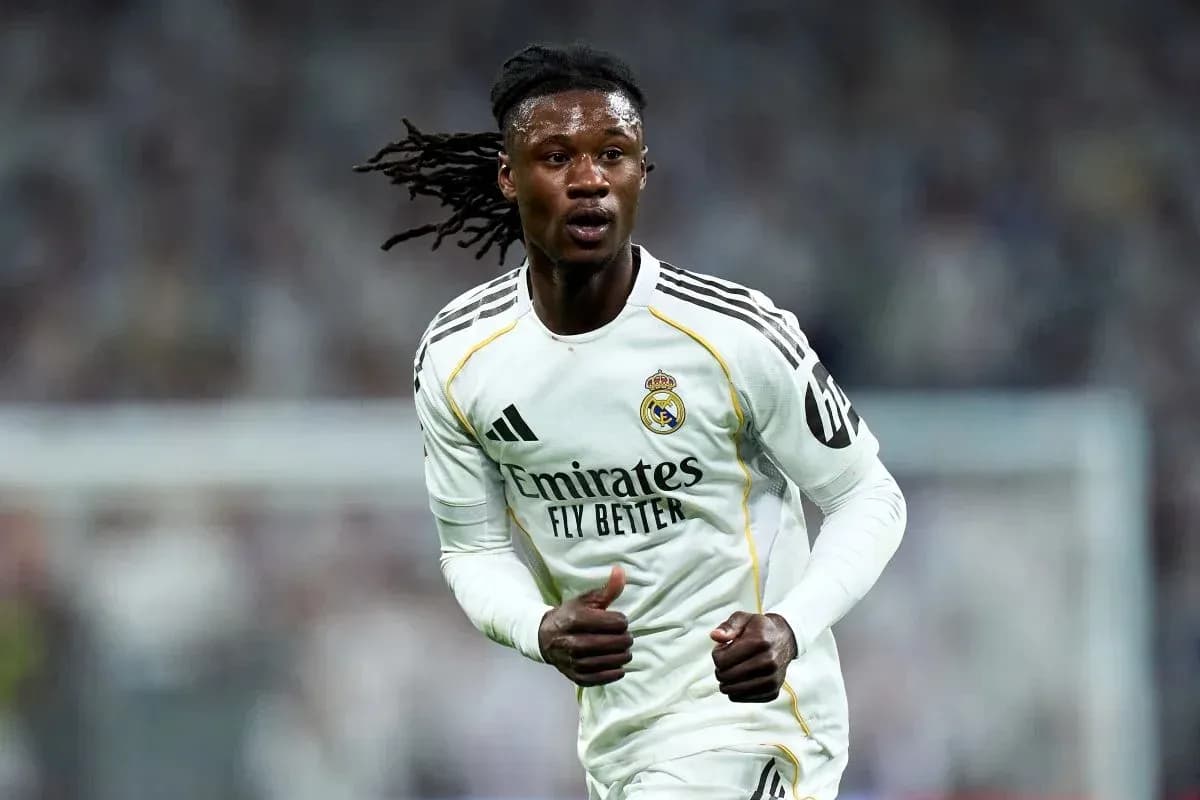 Player running during a match for Real Madrid