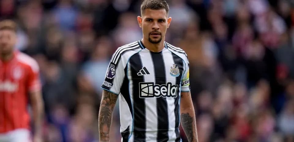 Newcastle player wearing captain's armband during match