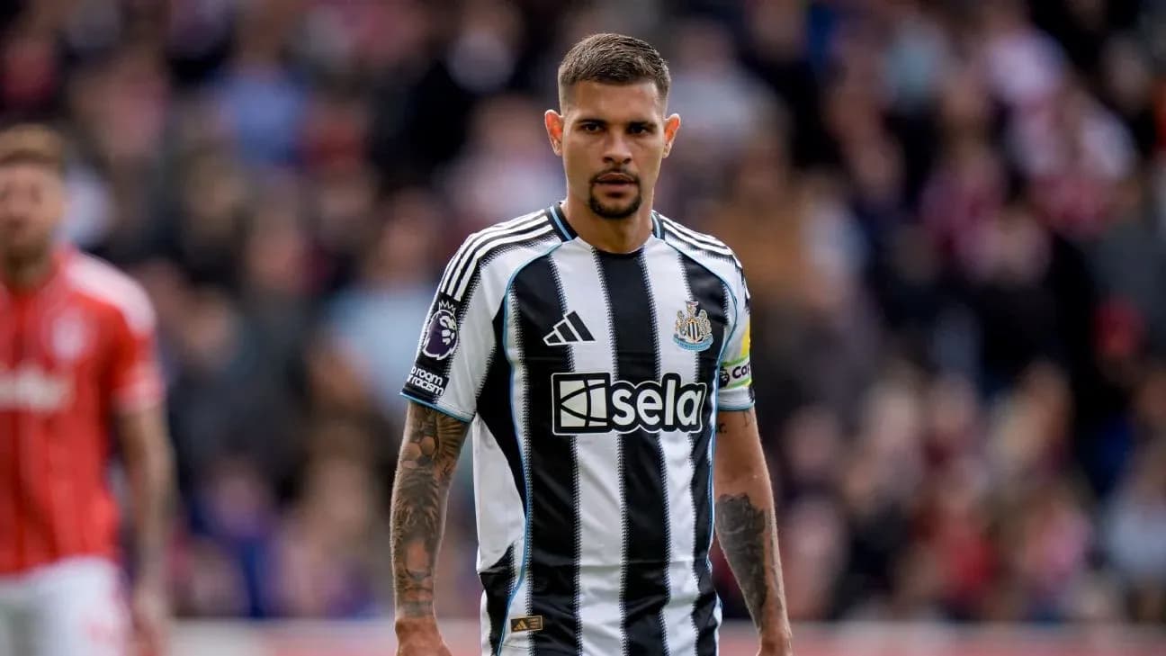 Newcastle player wearing captain's armband during match