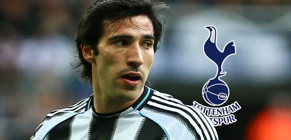 Player in black and white jersey with Tottenham logo