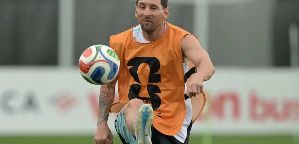 Player juggling a soccer ball during training session