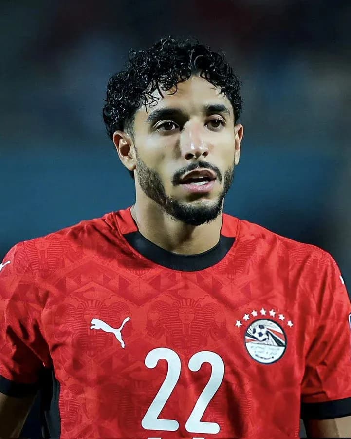 Player wearing Egypt jersey during match
