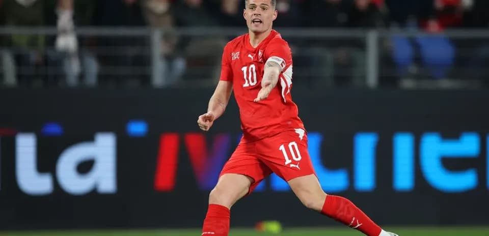 Granit Xhaka in action during match