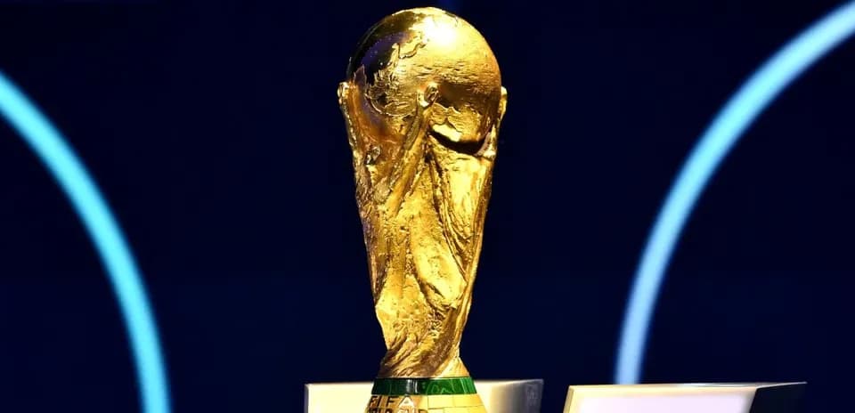 FIFA World Cup trophy on display