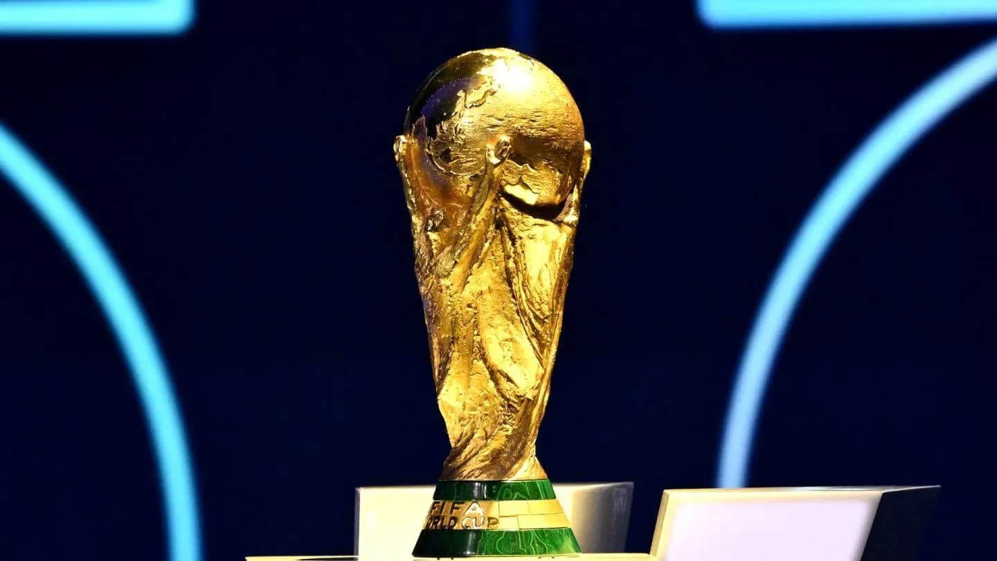 FIFA World Cup trophy on display