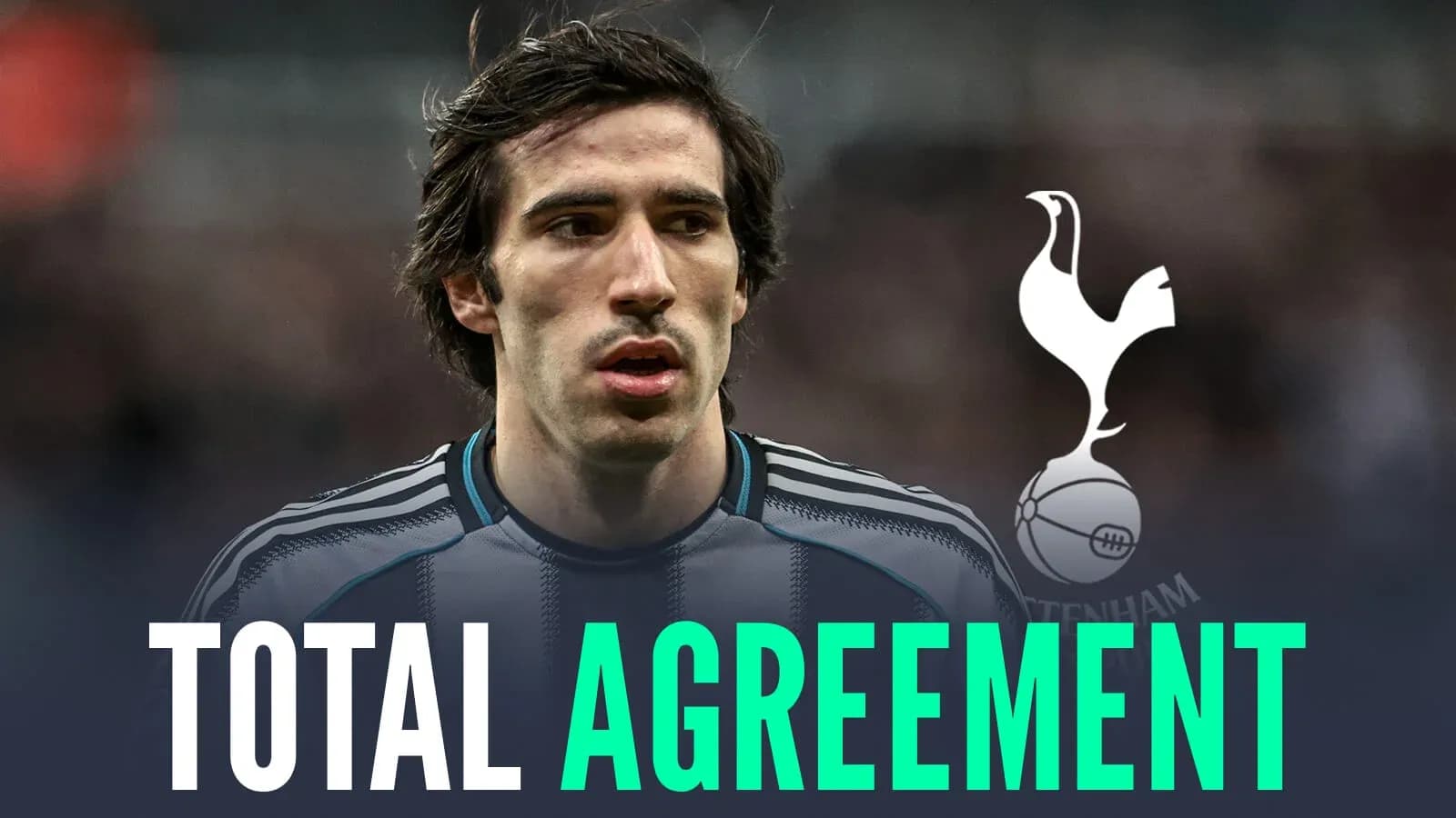 Player with Tottenham Hotspur logo and agreement text