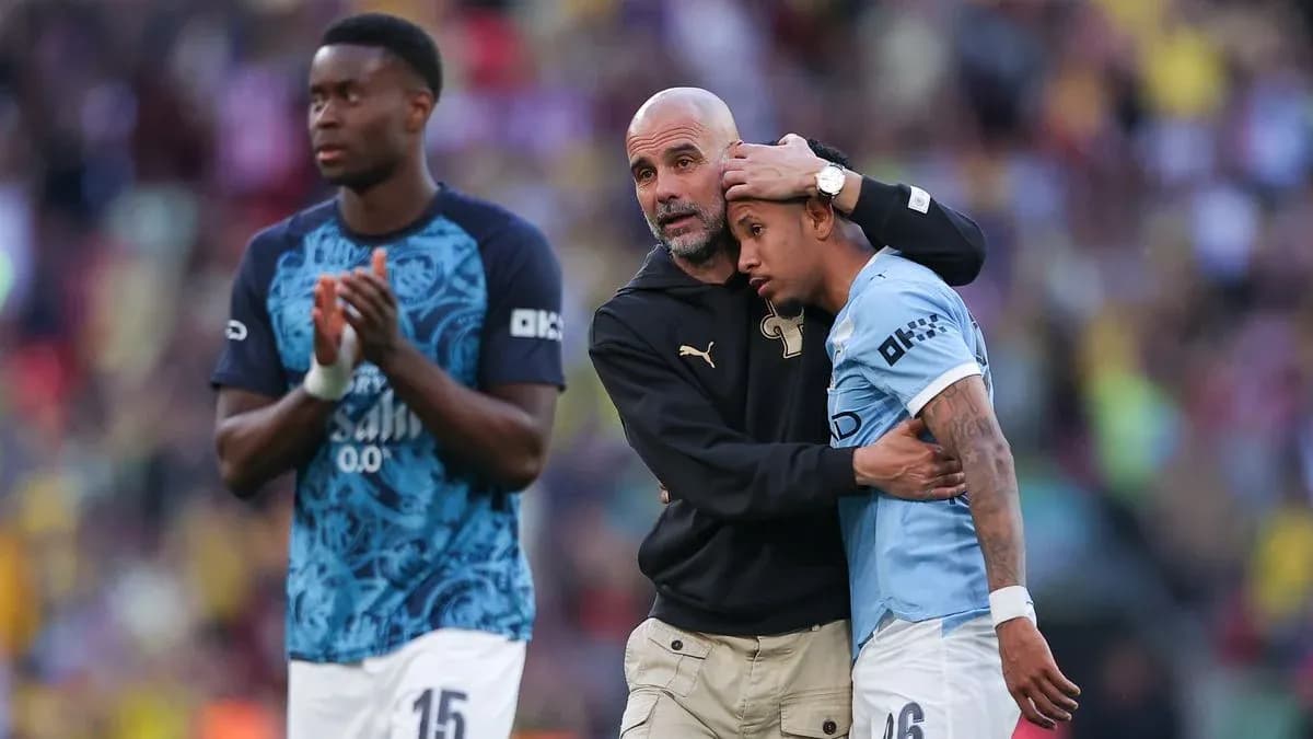 Manager comforting player after match conclusion