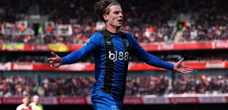 Player celebrating after scoring a goal for Bournemouth