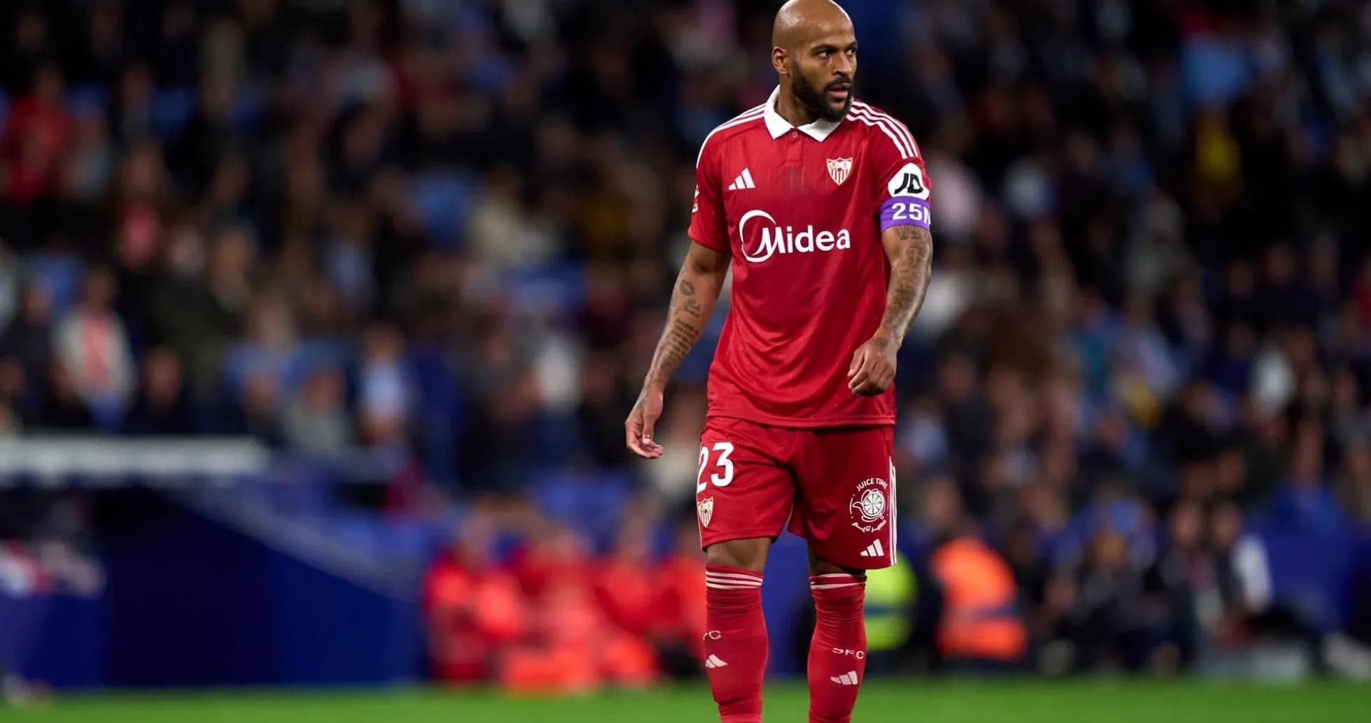 Sevilla player during La Liga match