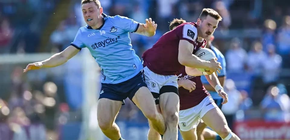 Player tackling opponent while carrying the ball