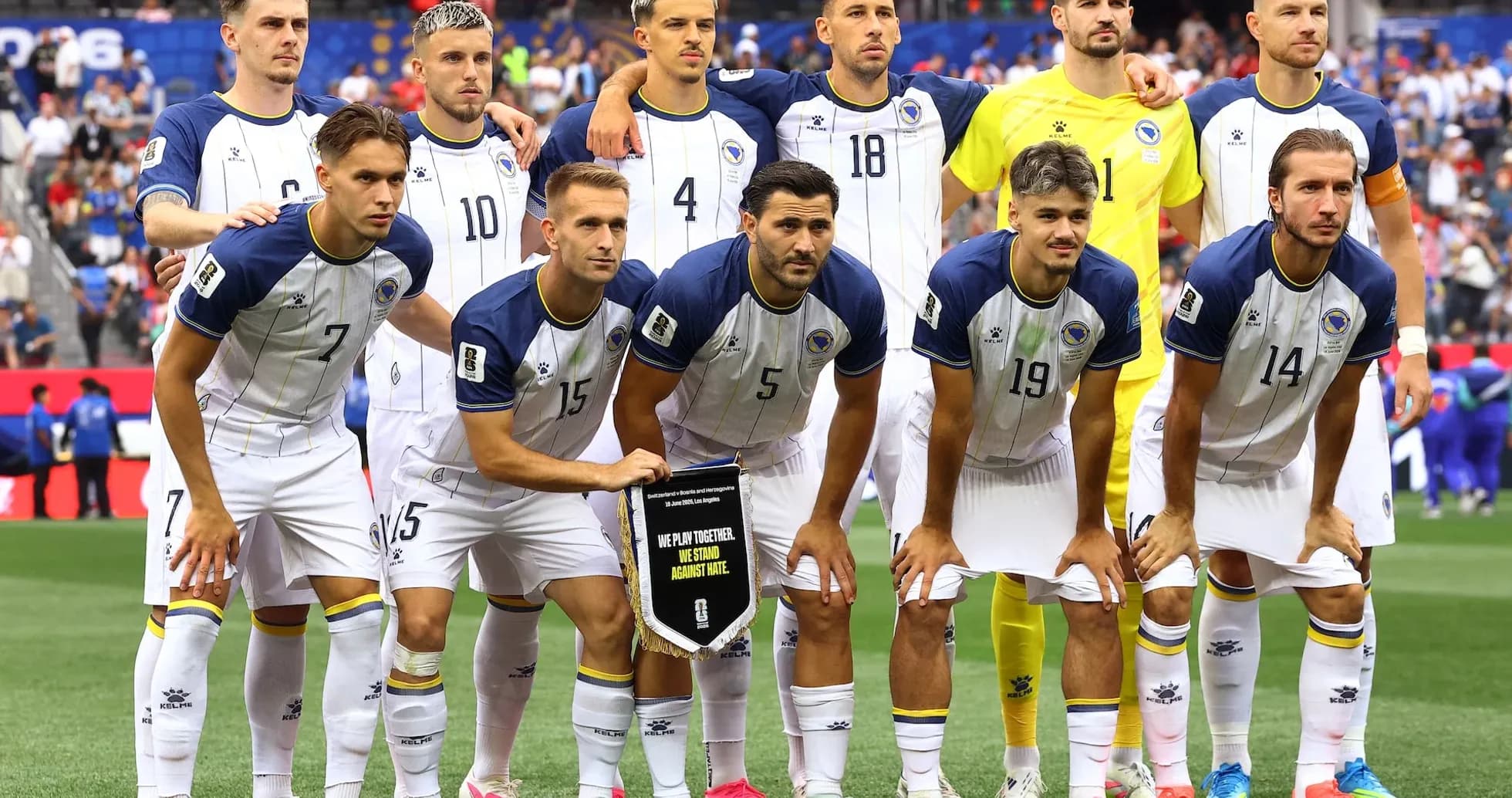 Bosnia and Herzegovina team photo before match