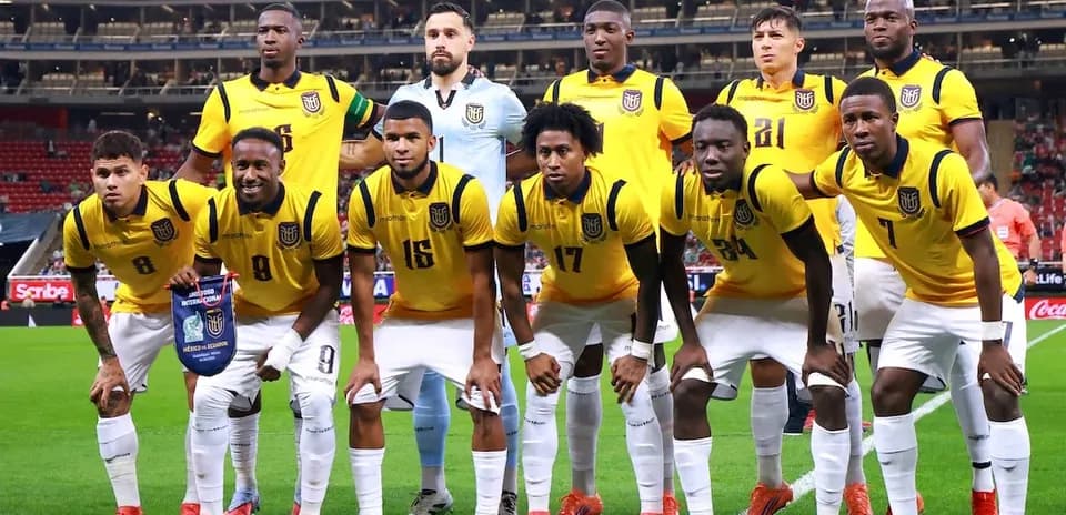 Ecuador national football team lineup before match