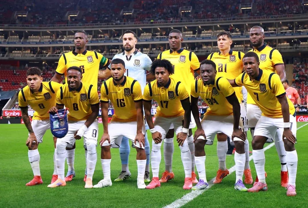 Ecuador national football team lineup before match